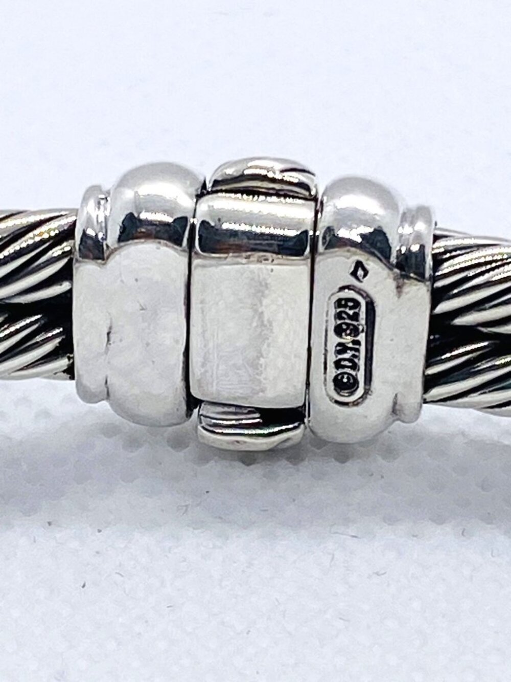David Yurman Black Onyx Diamond Albion Bangle Double Cable Bracelet - Picture 3 of 14